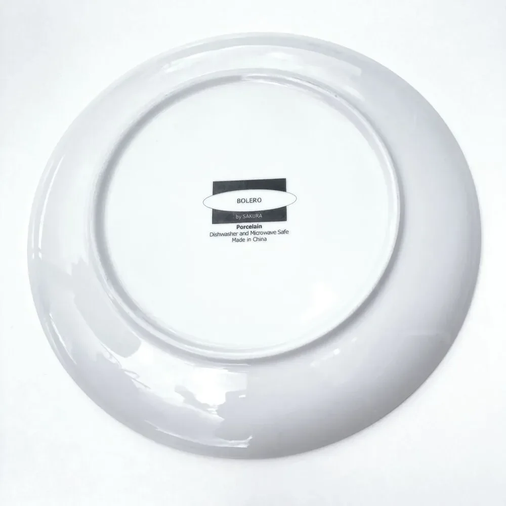Bolero by SAKURA Porcelain White Salad Plate – 9 inch Diameter